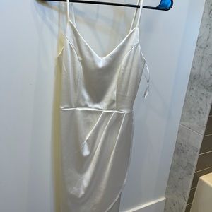 Brand New lulus ivory satin MIDI dress